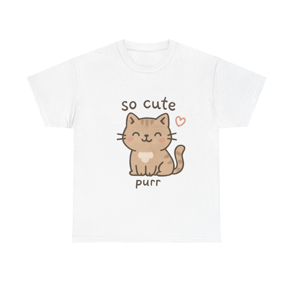 Cute Cat Unisex Tee - 'so cute it purs'