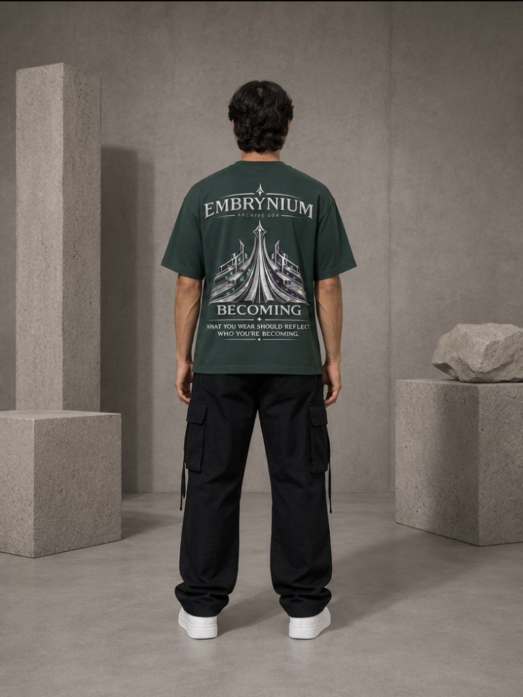 Archive 004 Evolution blackish green back shirt